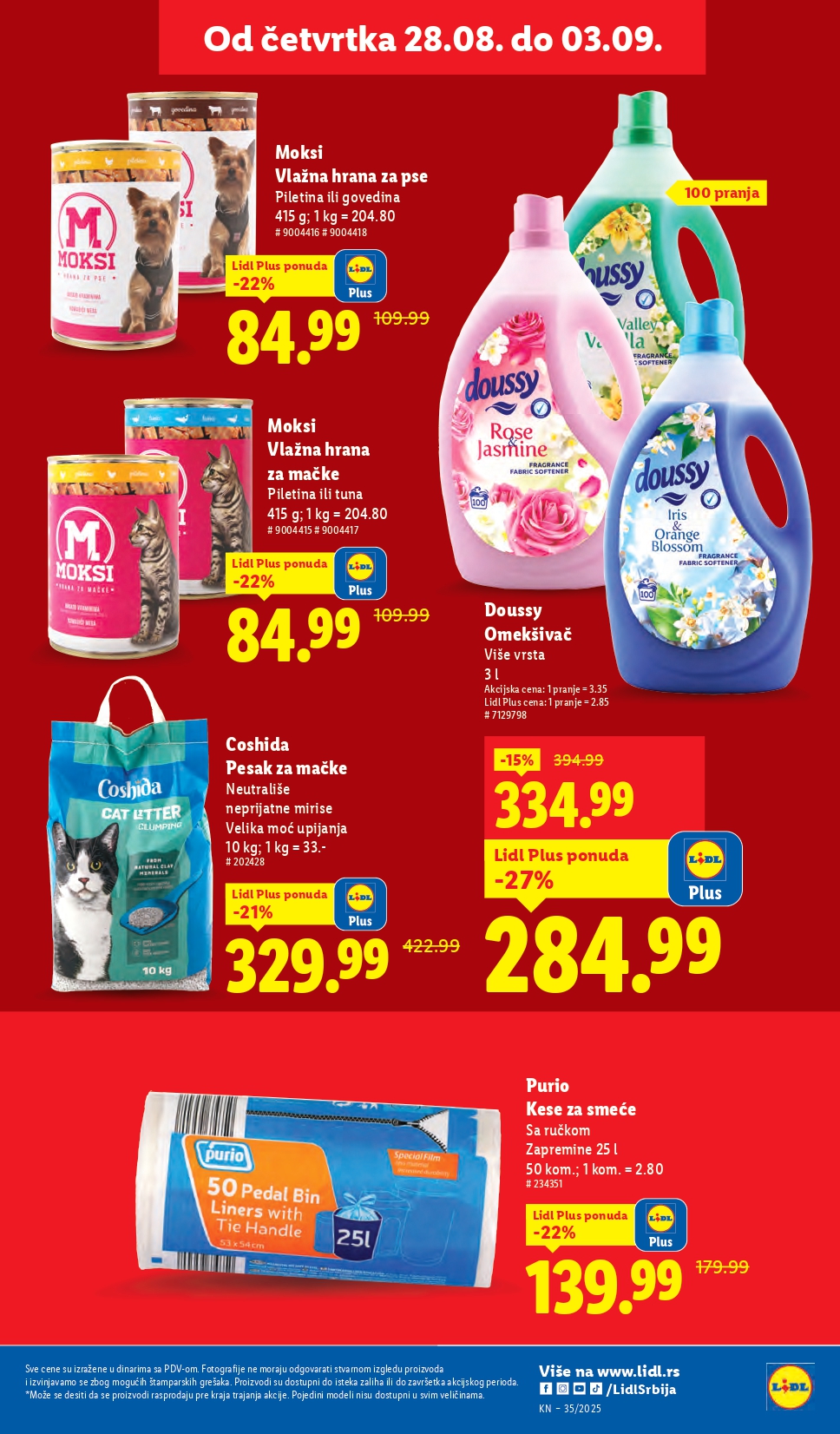 Lidl katalog PREHRANA 28.8-3.9.2025.