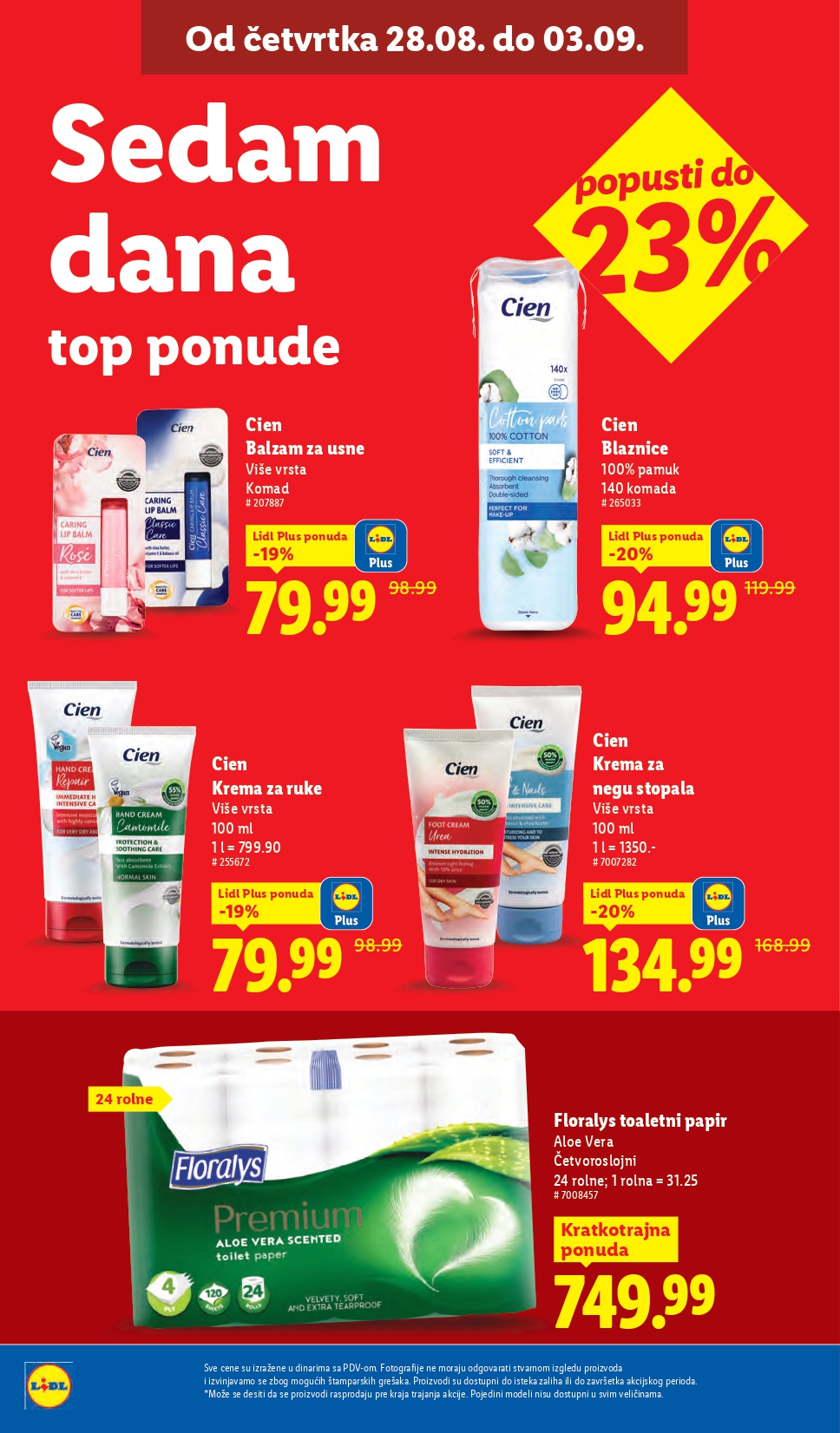 Lidl katalog PREHRANA 28.8-3.9.2025.