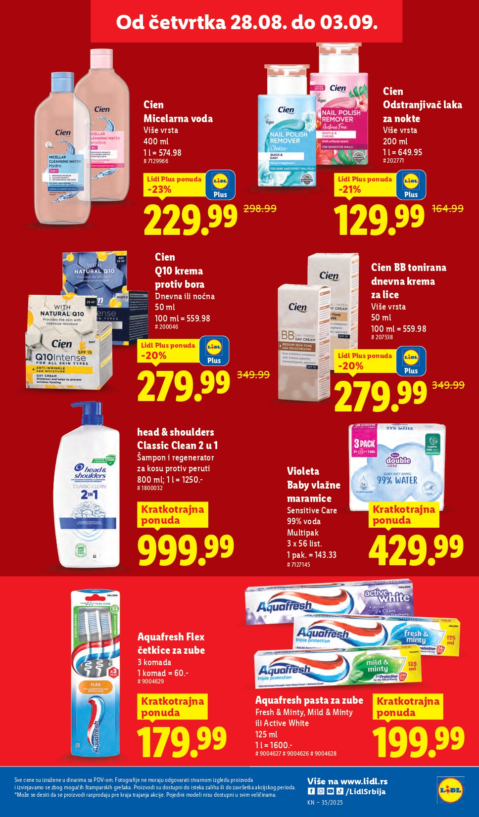 Lidl katalog PREHRANA 28.8-3.9.2025.