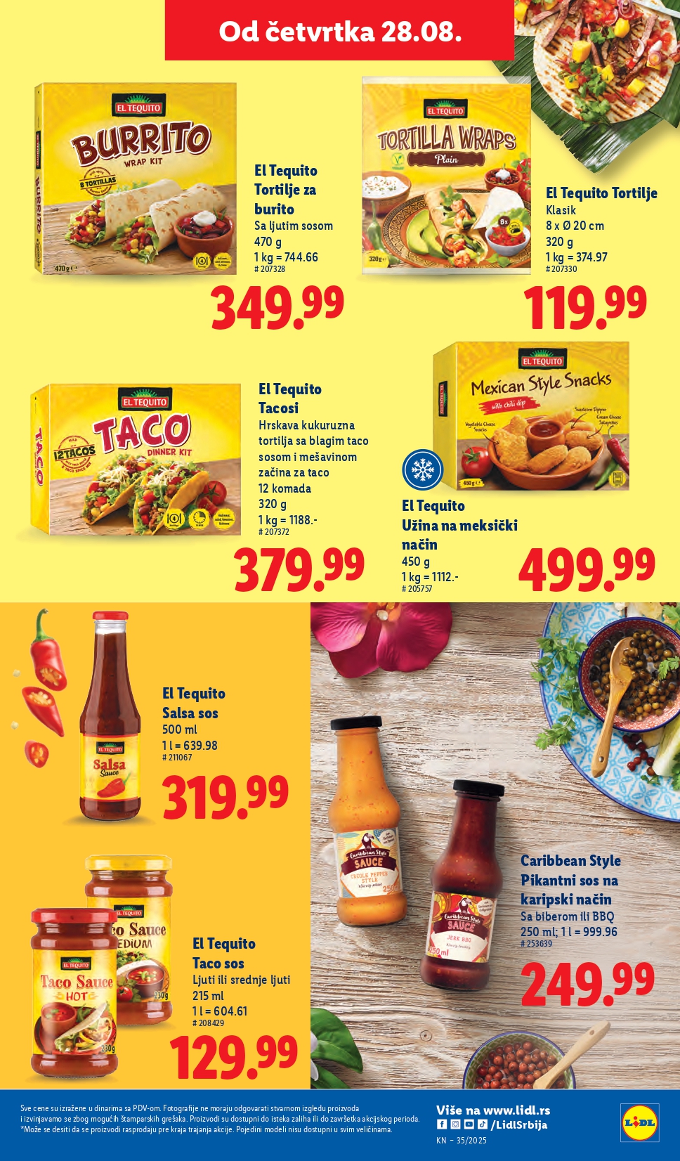 Lidl katalog PREHRANA 28.8-3.9.2025.