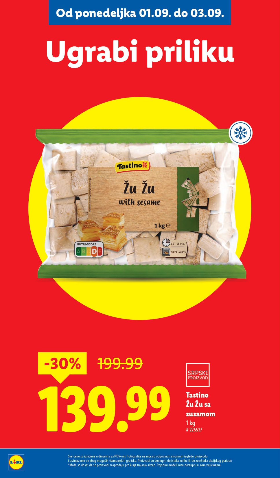 Lidl katalog PREHRANA 28.8-3.9.2025.