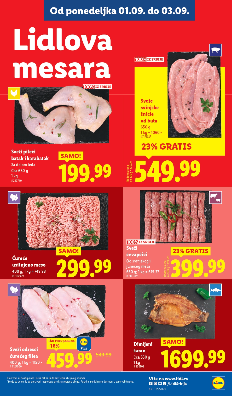 Lidl katalog PREHRANA 28.8-3.9.2025.