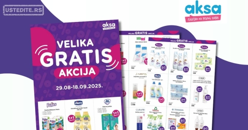 Aksa GRATIS AKCIJA 29.8-18.9.2025.