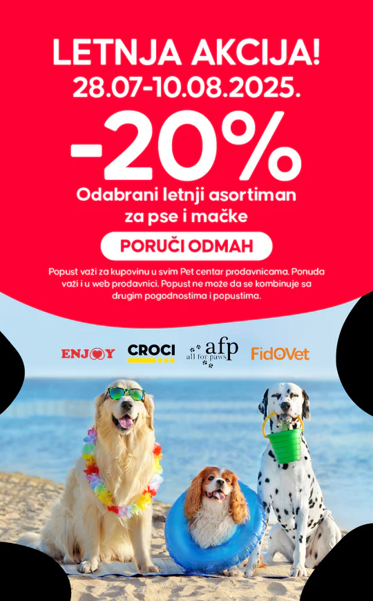 Pet centar LETNJA AKCIJA 28.7-10.8.2025.