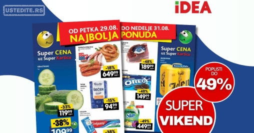 Idea VIKEND AKCIJA 29-31.8.2025.