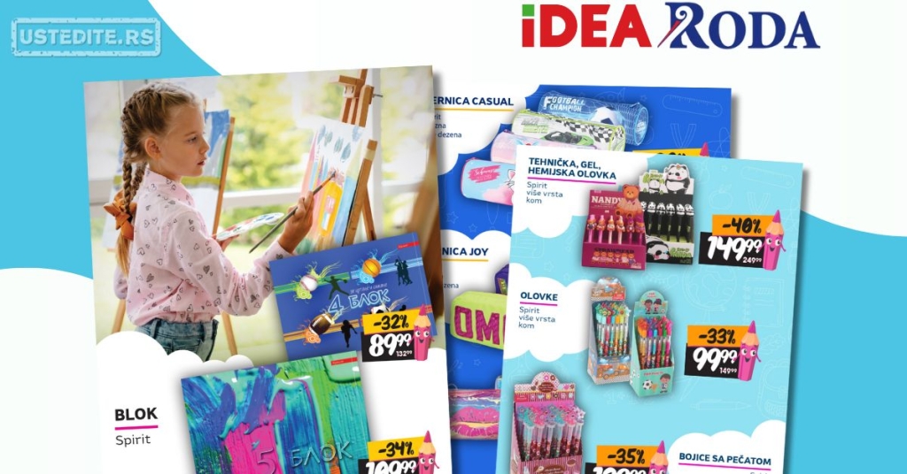 Roda & Idea akcija ŠKOLA - sniženje do 13.9.2025.