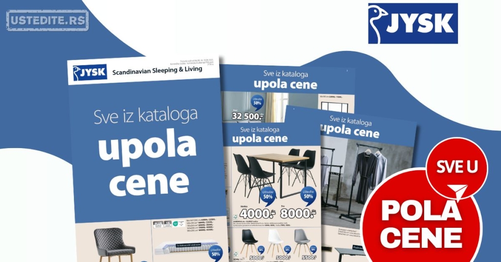 Jysk katalog SVE U POLA CENE 6-19.8.2025.