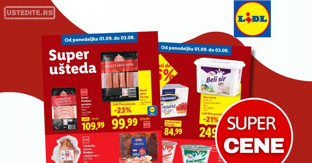 Lidl SUPER UŠTEDA 1-3.9.2025.