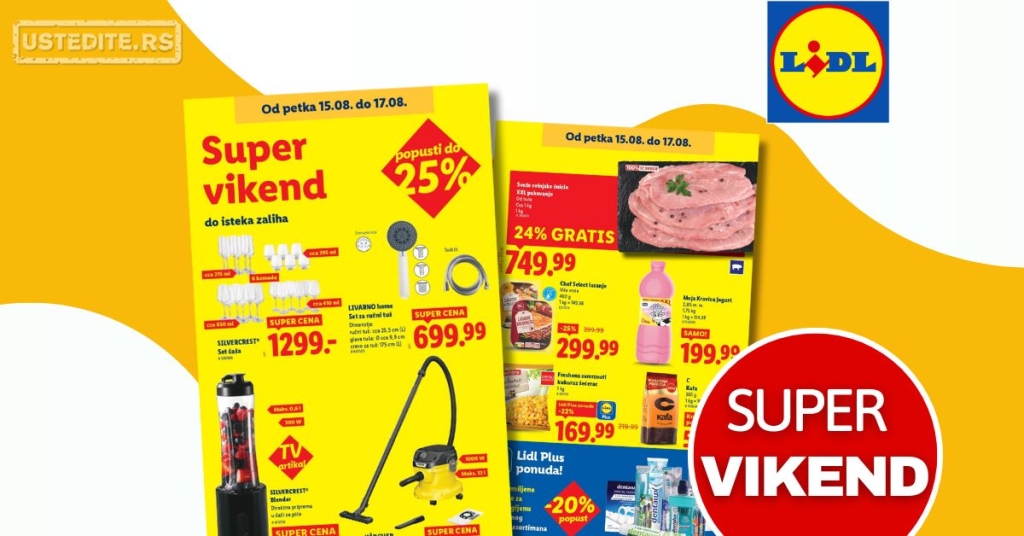 Lidl VIKEND AKCIJA 15-17.8.2025.