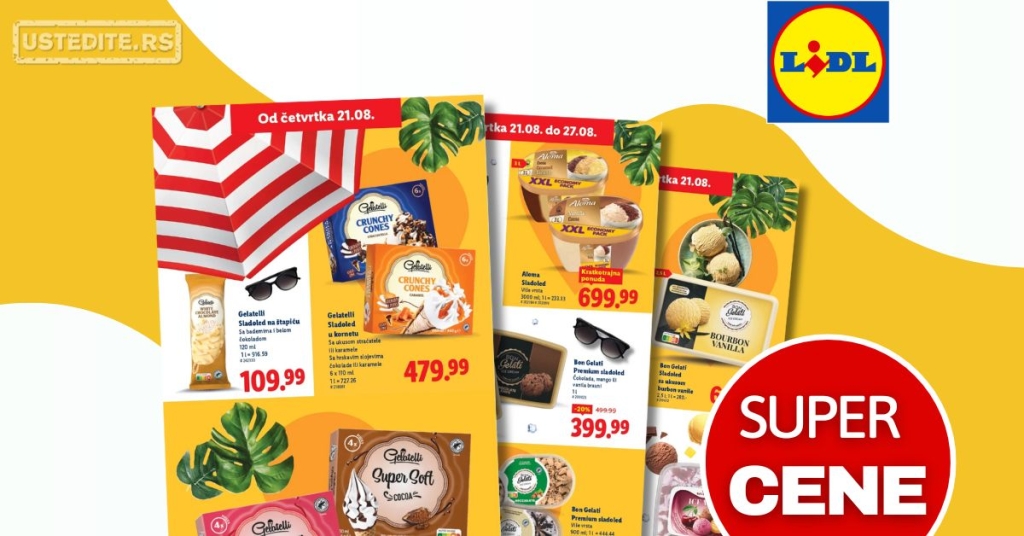 Lidl akcija SLADOLED 21-27.8.2025.