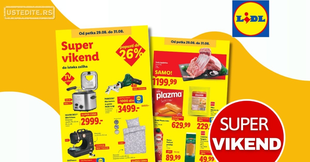 Lidl VIKEND AKCIJA 29-31.8.2025.