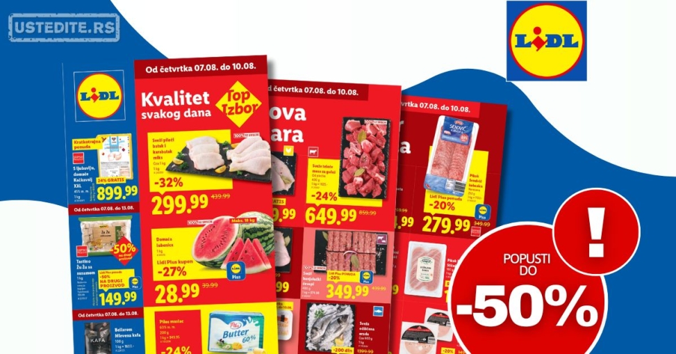 Lidl katalog PREHRANA 7-13.8.2025.