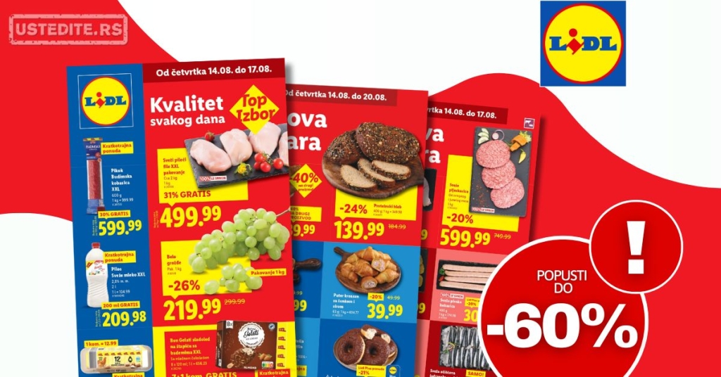 Lidl katalog PREHRANA 14-20.8.2025.