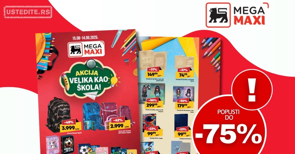 Mega Maxi katalog ŠKOLA 15.8-14.9.2025.
