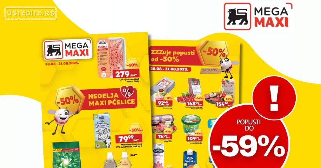 Mega Maxi SUPER POPUSTI 28-31.8.2025.