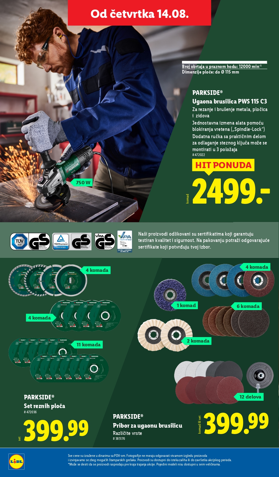 Lidl katalog NEPREHRANA 14-20.8.2025.