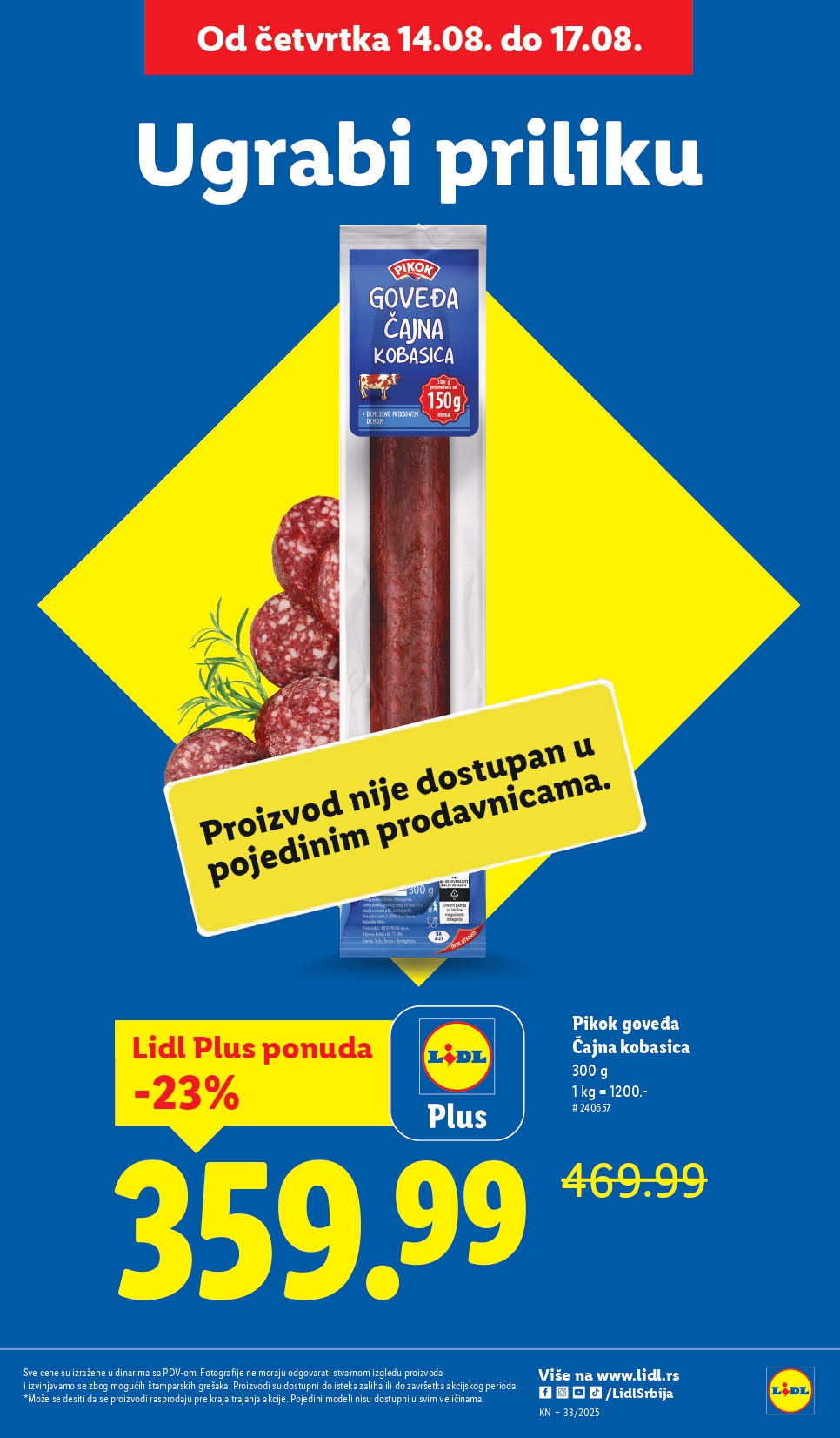 Lidl katalog PREHRANA 14-20.8.2025.