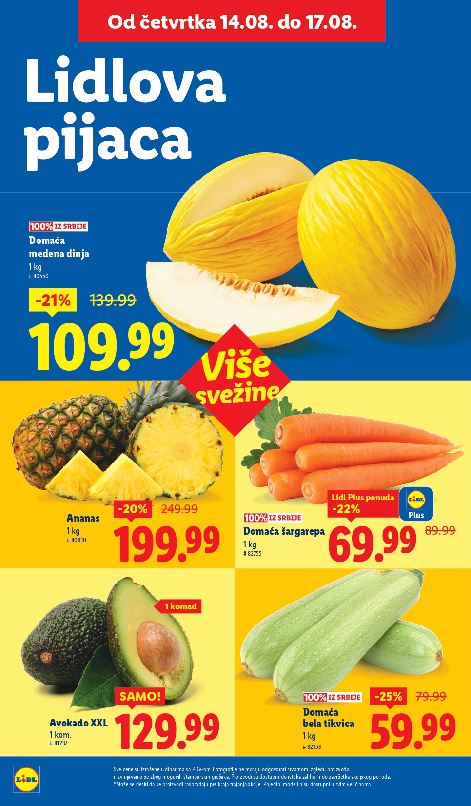Lidl katalog PREHRANA 14-20.8.2025.