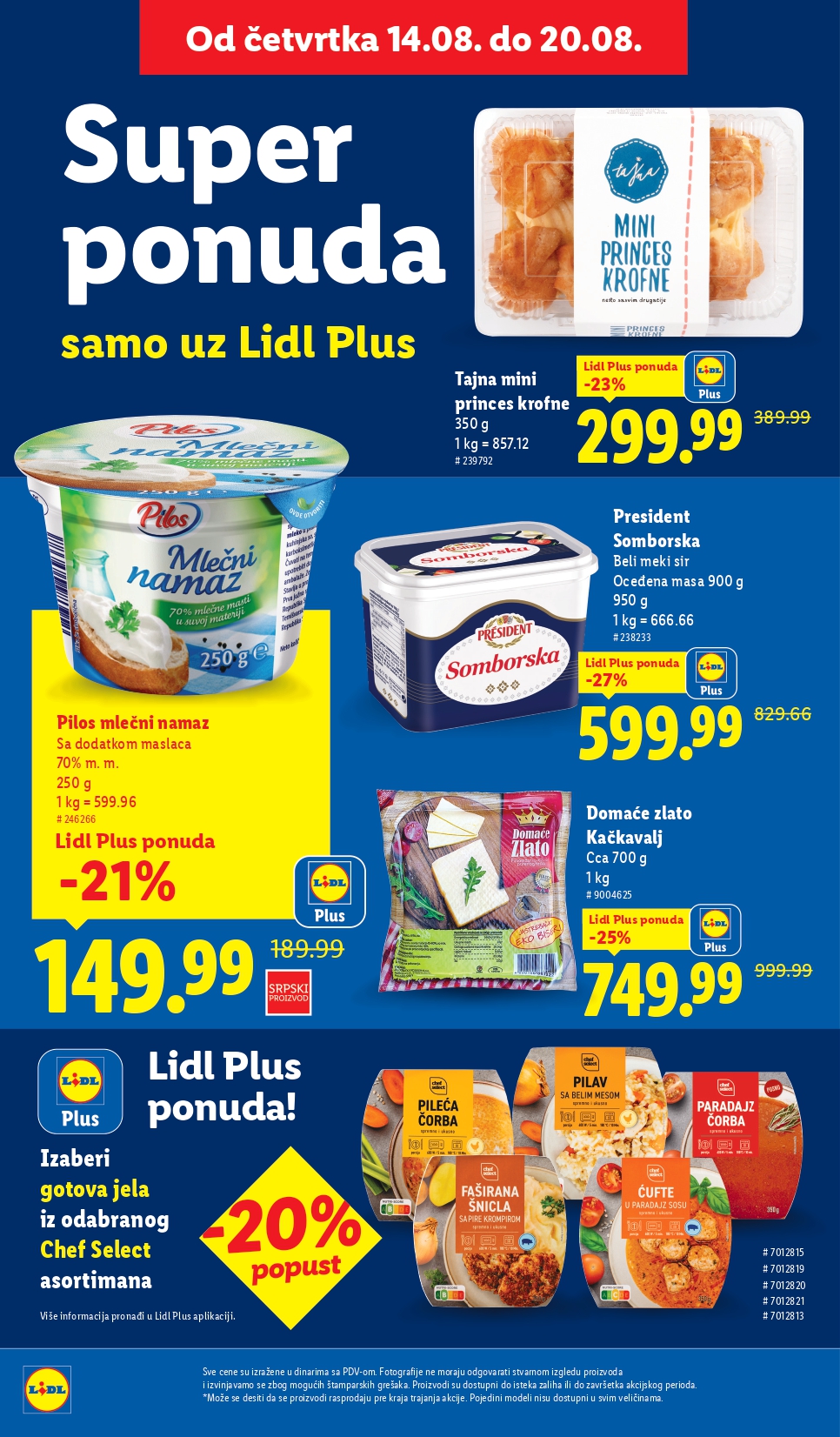 Lidl katalog PREHRANA 14-20.8.2025.
