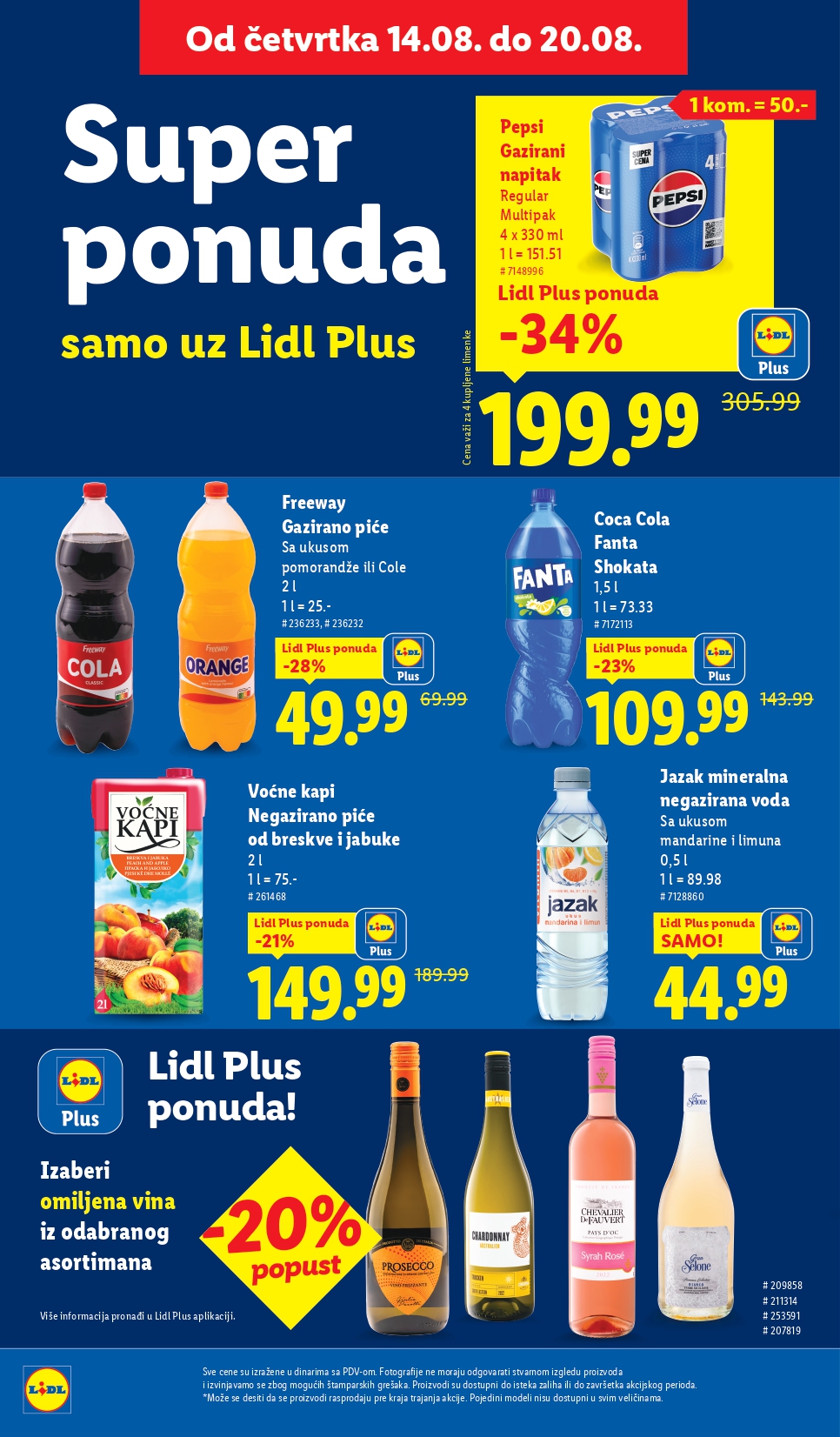 Lidl katalog PREHRANA 14-20.8.2025.