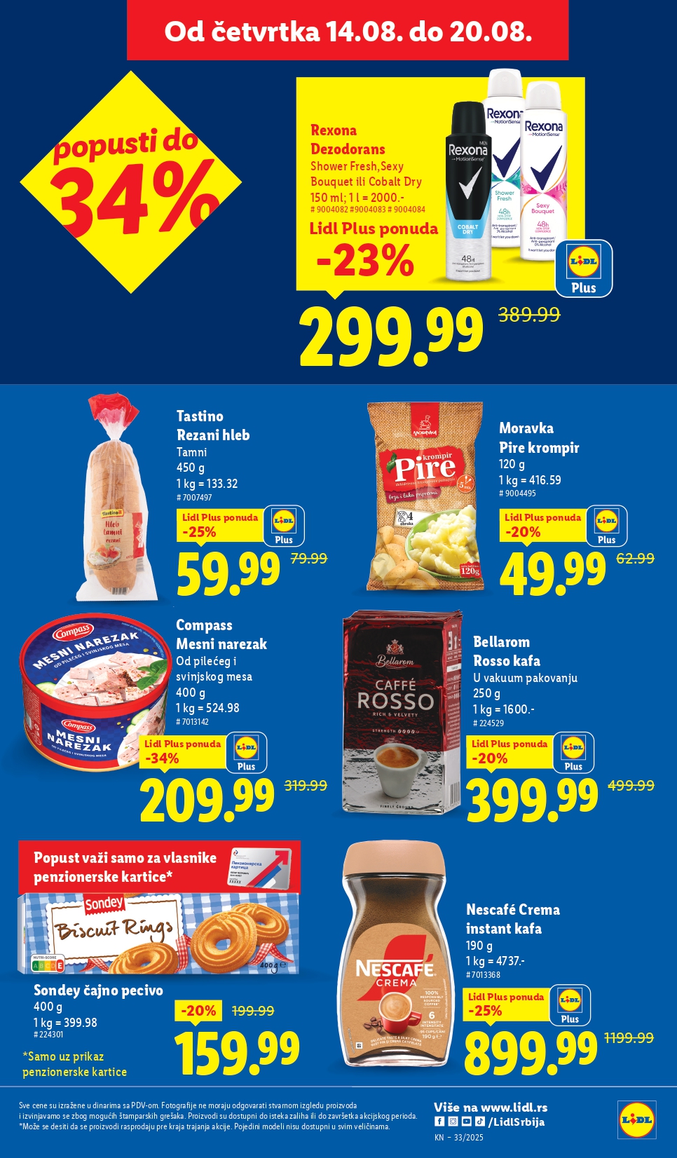 Lidl katalog PREHRANA 14-20.8.2025.