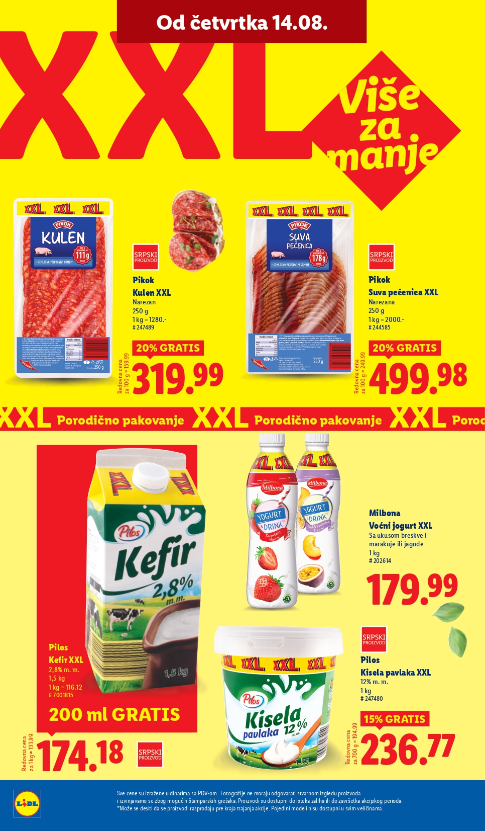 Lidl katalog PREHRANA 14-20.8.2025.