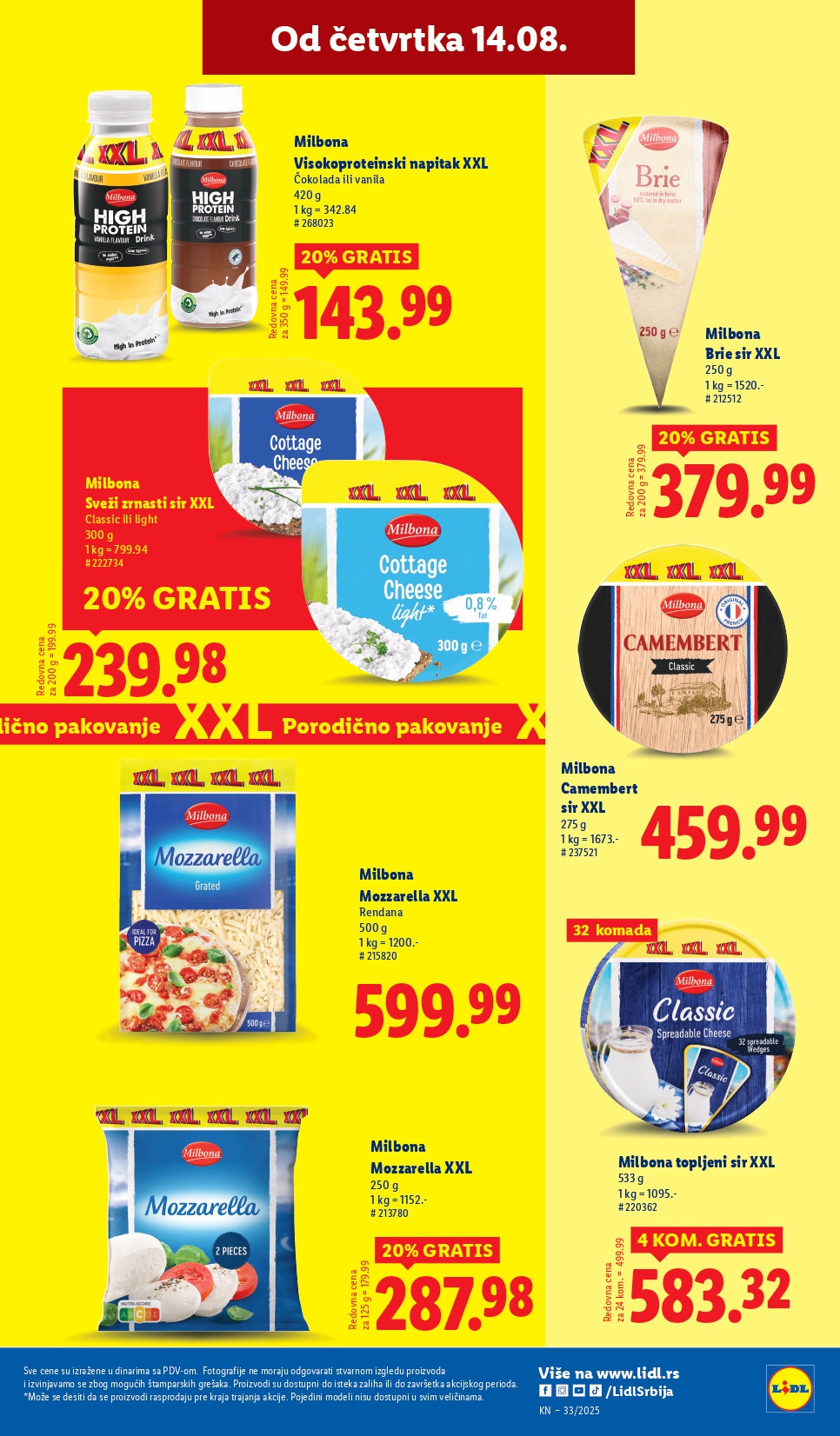 Lidl katalog PREHRANA 14-20.8.2025.
