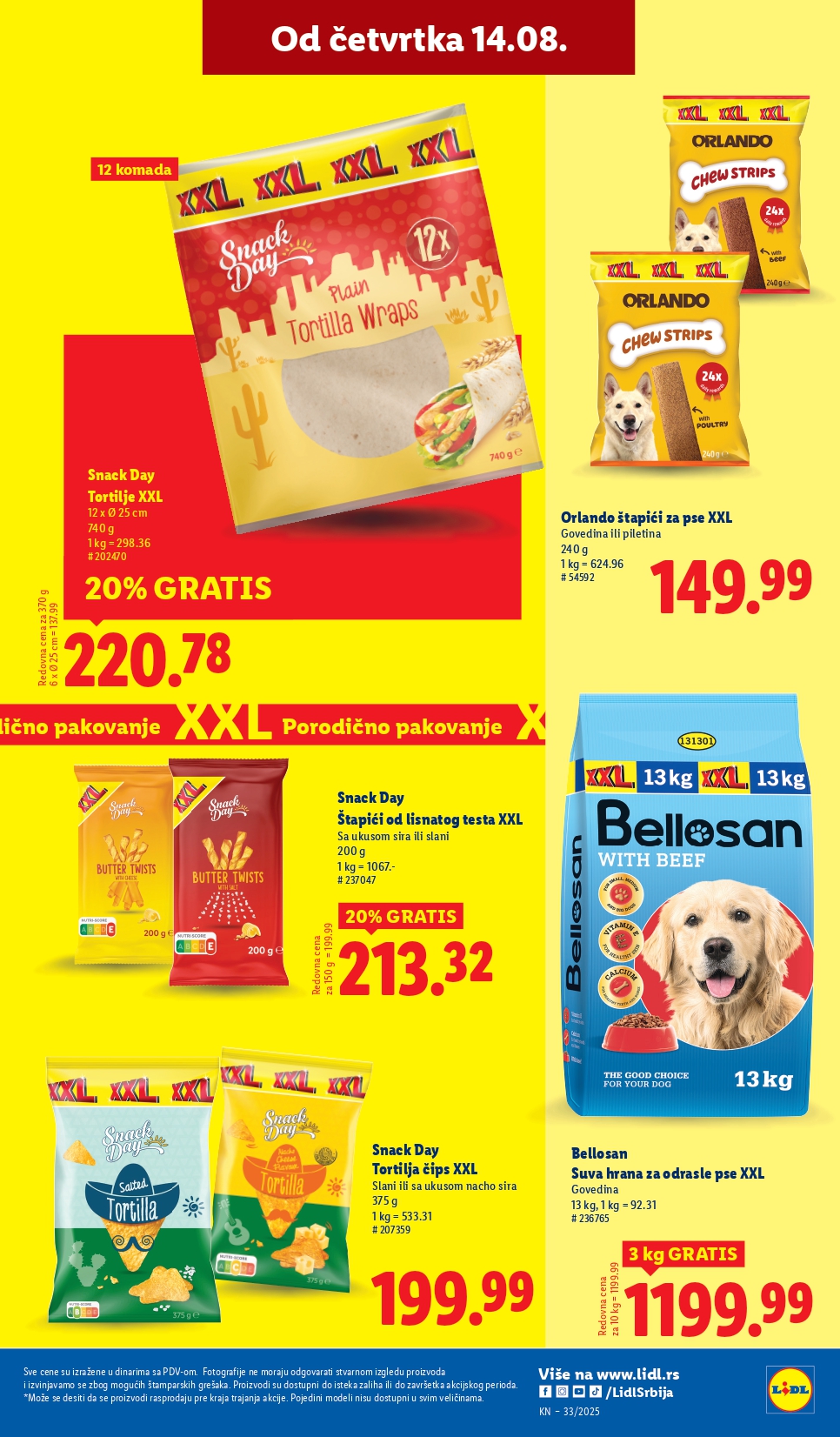 Lidl katalog PREHRANA 14-20.8.2025.