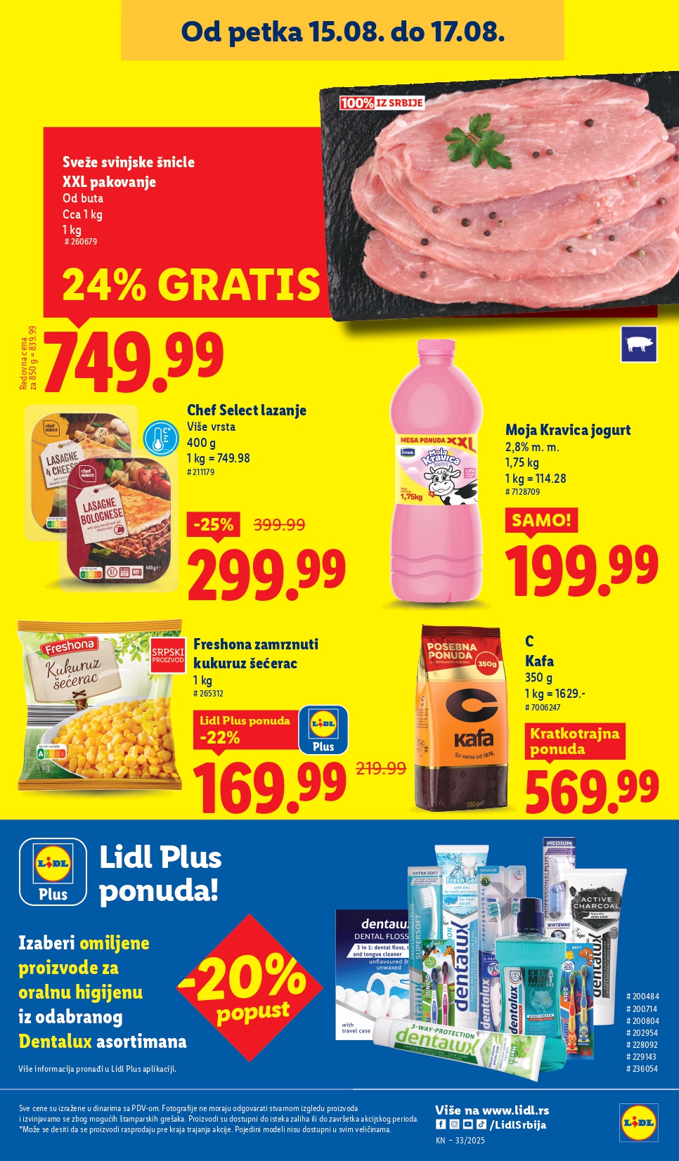 Lidl katalog PREHRANA 14-20.8.2025.