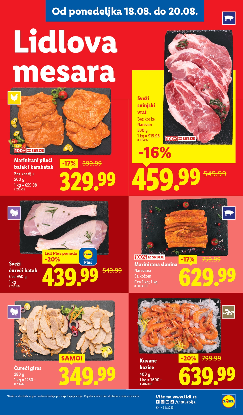 Lidl katalog PREHRANA 14-20.8.2025.
