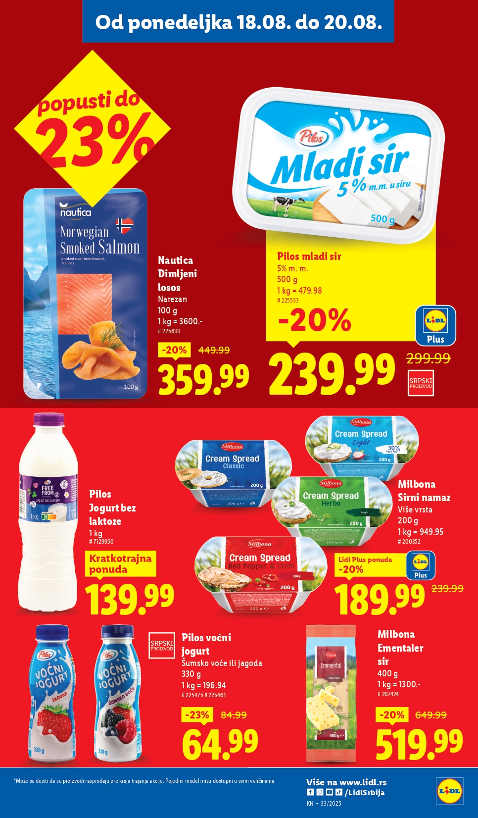 Lidl katalog PREHRANA 14-20.8.2025.