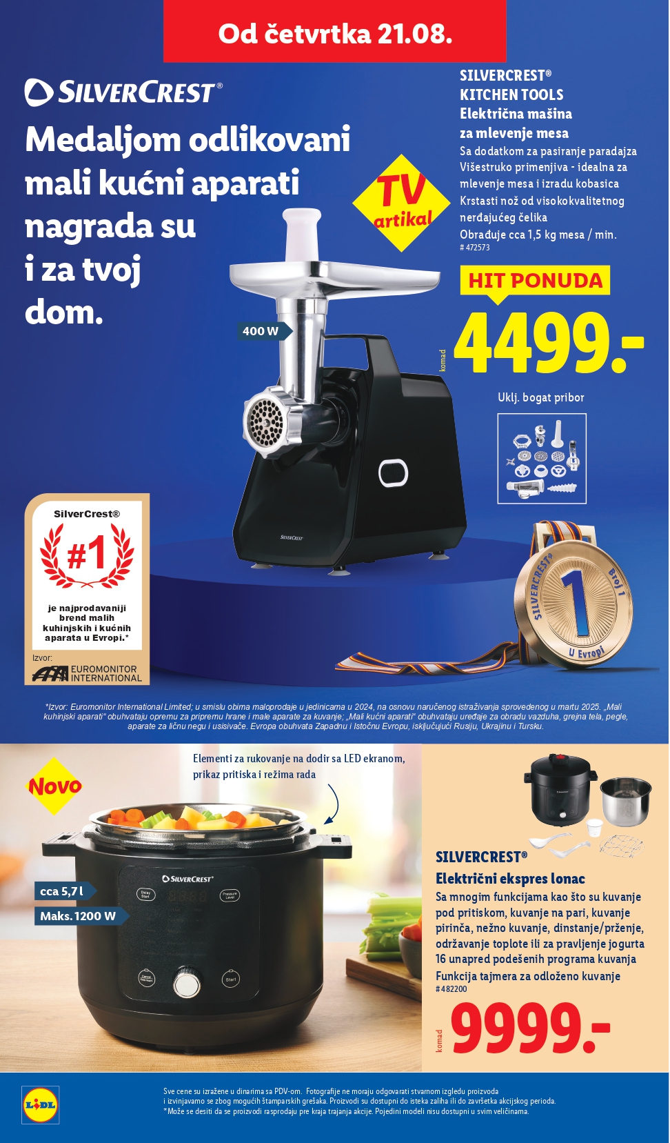 Lidl katalog NEPREHRANA 21-27.8.2025.