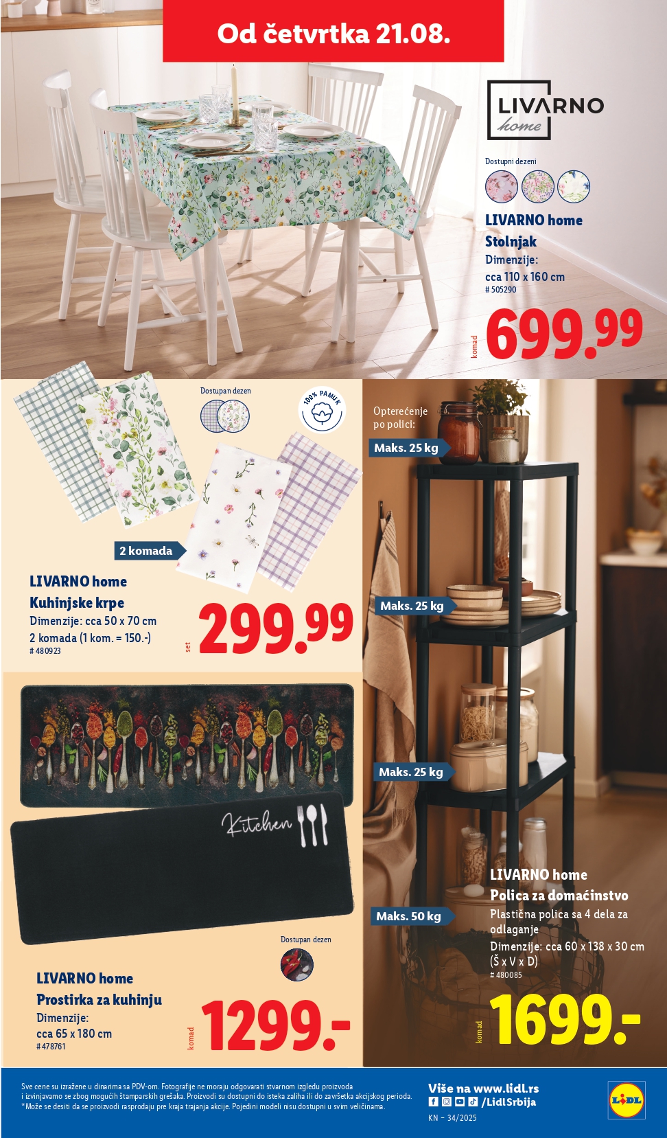 Lidl katalog NEPREHRANA 21-27.8.2025.
