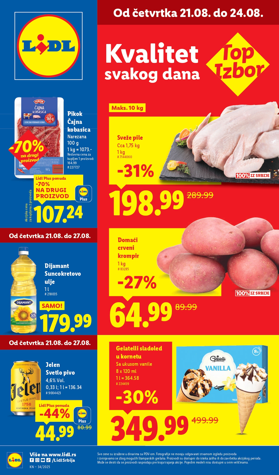 Lidl katalog PREHRANA 21-27.8.2025.