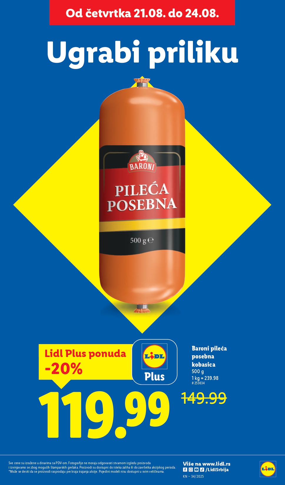 Lidl katalog PREHRANA 21-27.8.2025.