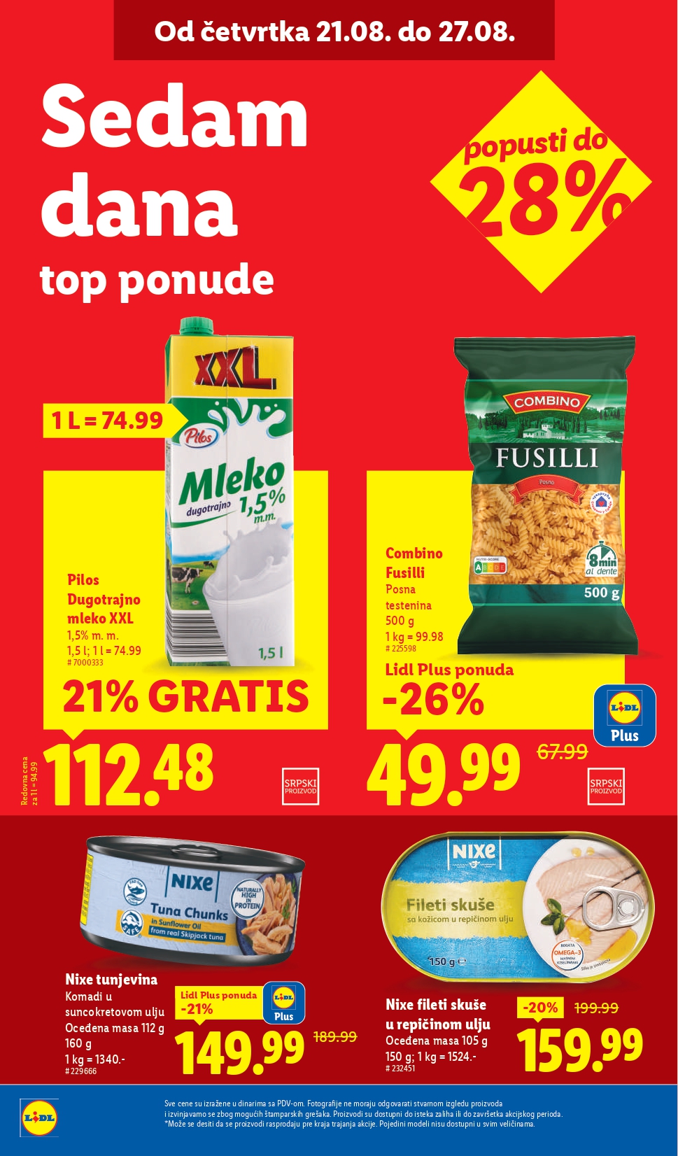Lidl katalog PREHRANA 21-27.8.2025.