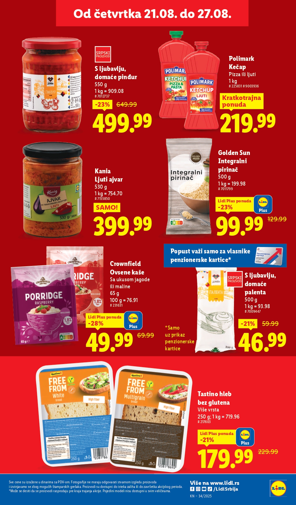 Lidl katalog PREHRANA 21-27.8.2025.