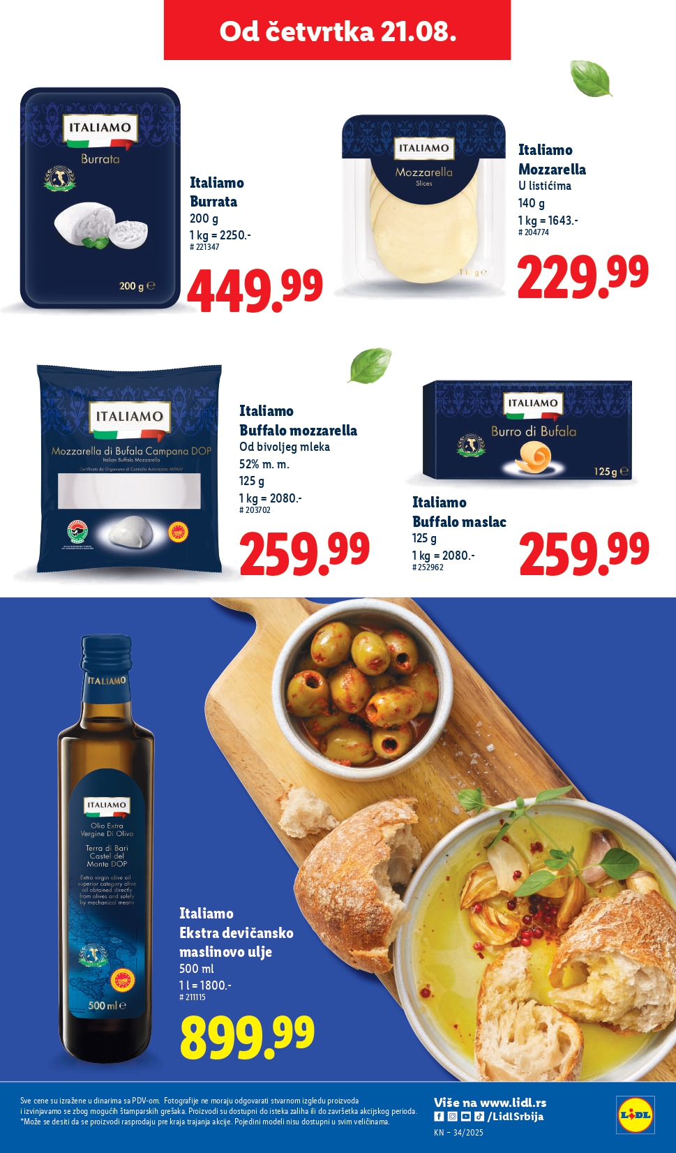 Lidl katalog PREHRANA 21-27.8.2025.