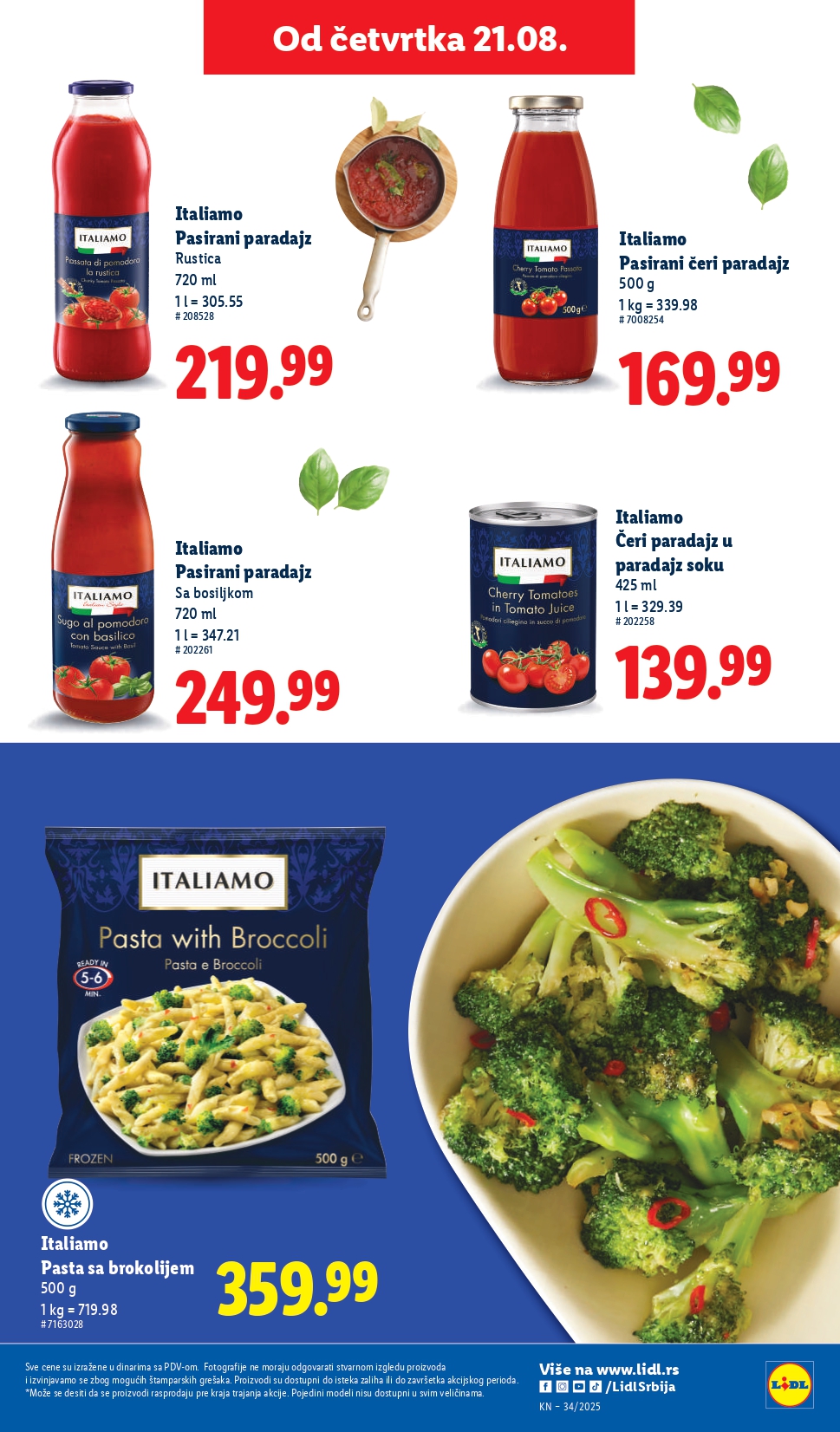 Lidl katalog PREHRANA 21-27.8.2025.