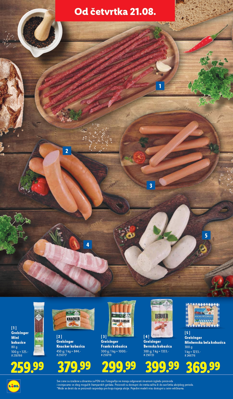 Lidl katalog PREHRANA 21-27.8.2025.