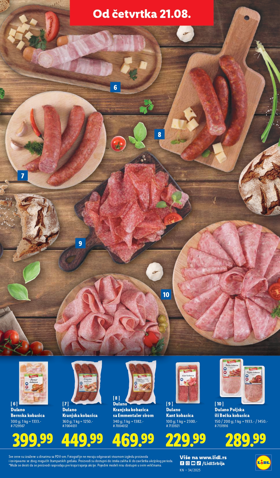 Lidl katalog PREHRANA 21-27.8.2025.