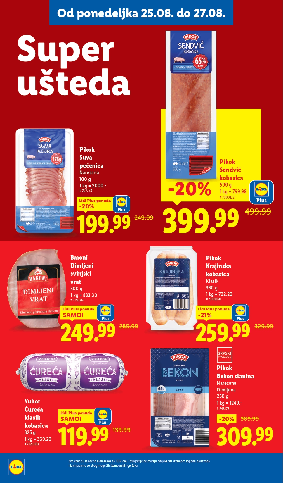 Lidl katalog PREHRANA 21-27.8.2025.