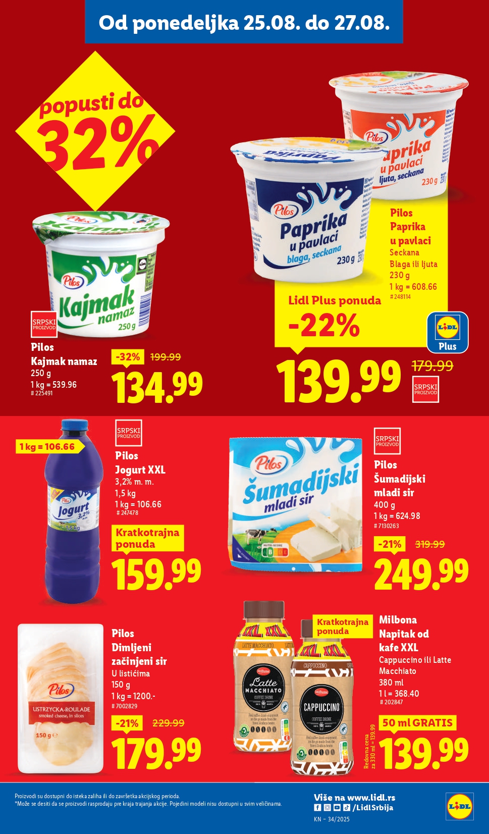 Lidl katalog PREHRANA 21-27.8.2025.