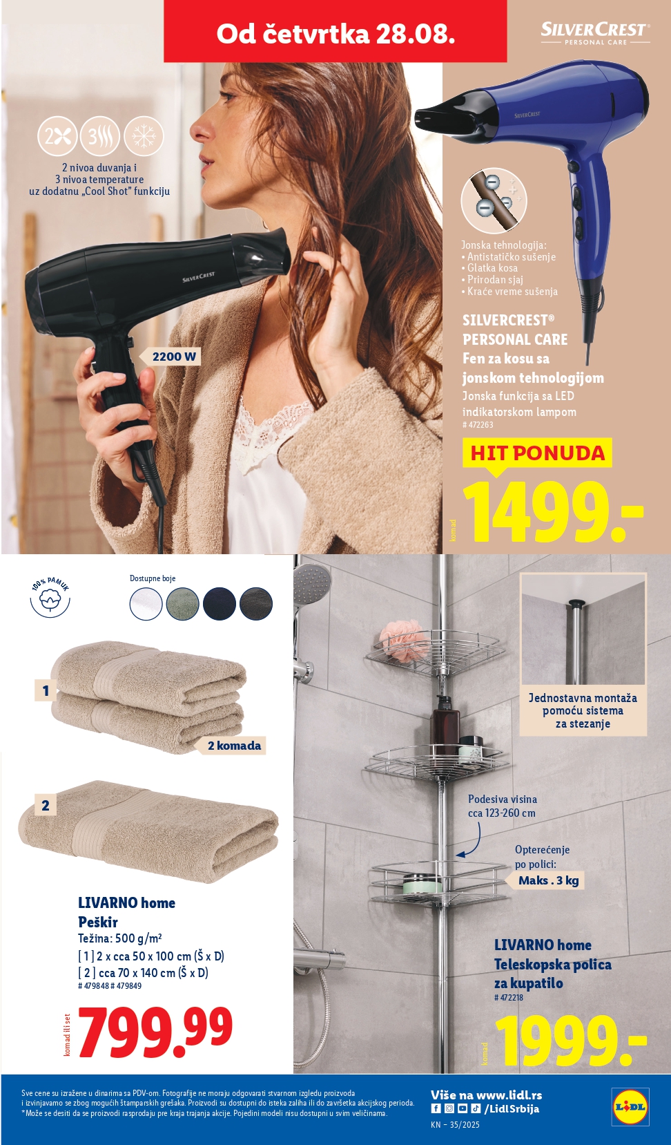 Lidl katalog NEPREHRANA 28.8-3.9.2025.