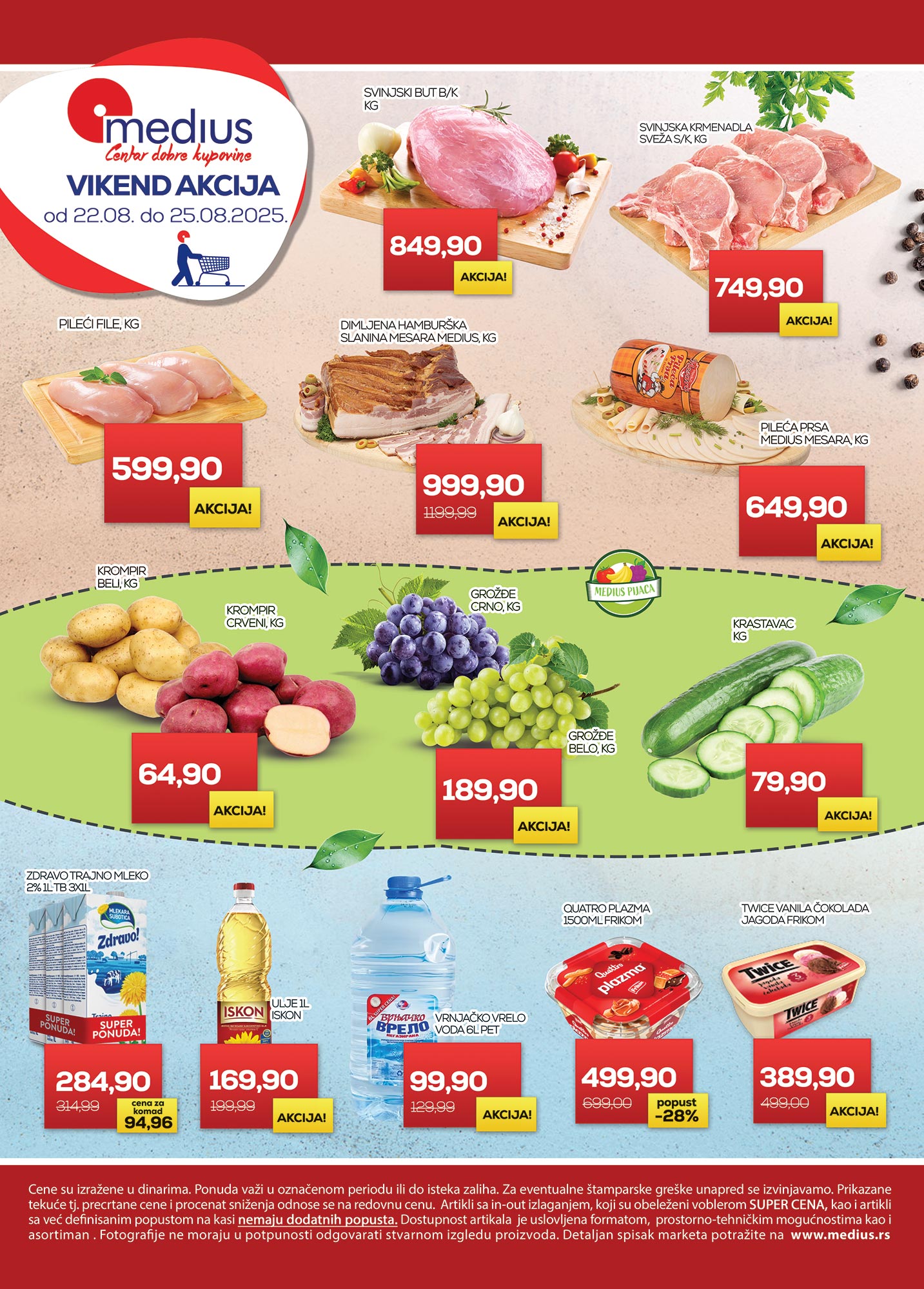 Medius VIKEND AKCIJA 22-25.8.2025.