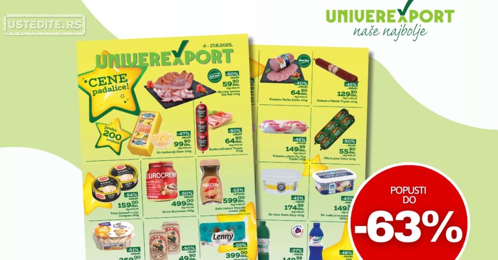 Univerexport katalog CENE PADALICE 4-17.8.2025.