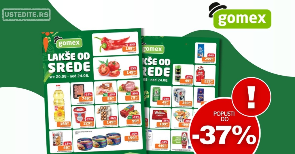 Gomex katalog LAKŠE OD SREDE 20-24.8.2025.