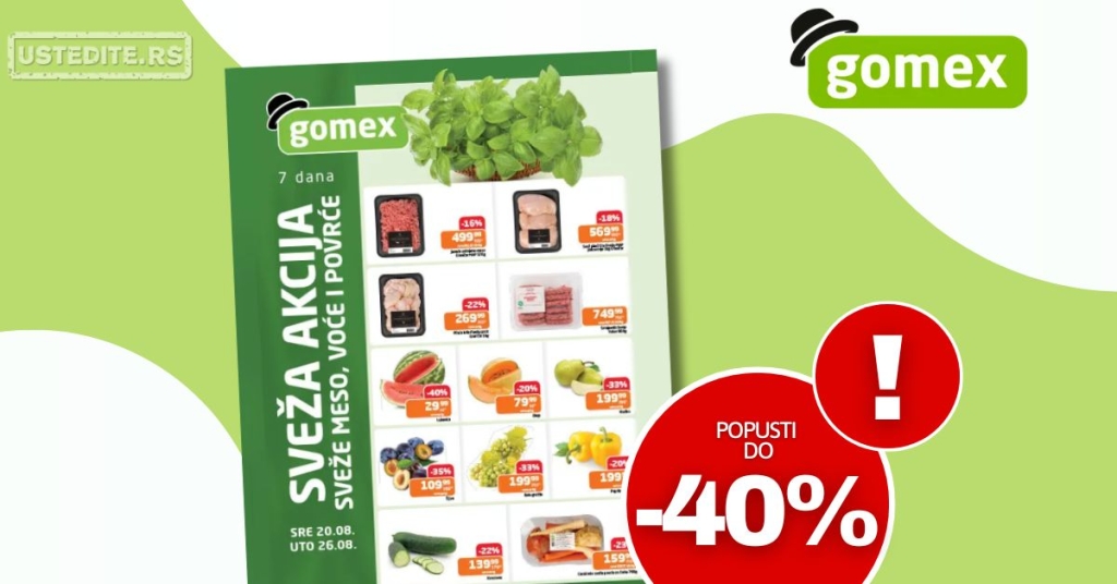 Gomex SVEŽA AKCIJA 20-26.8.2025.