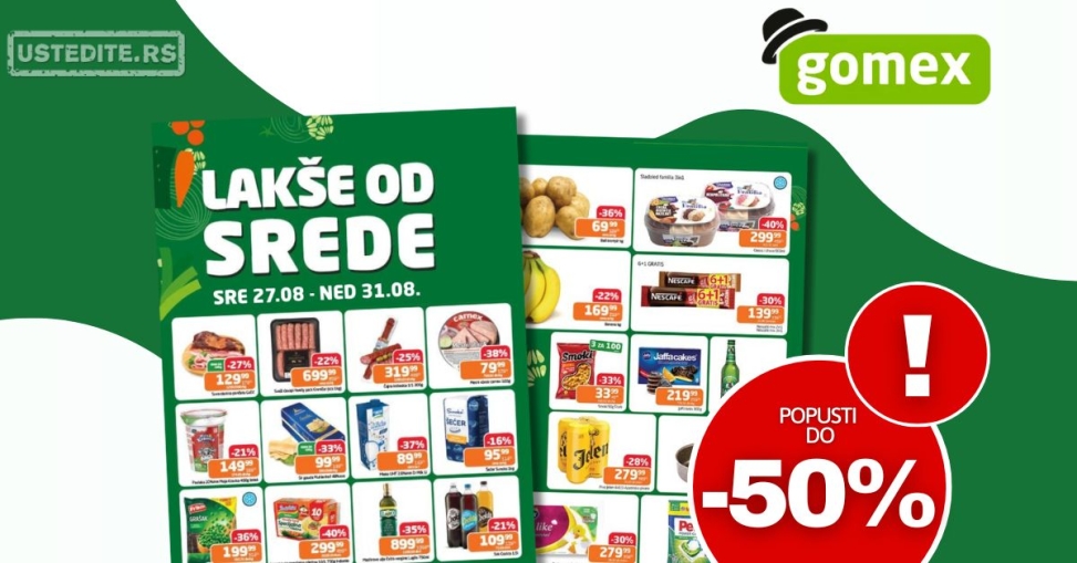 Gomex katalog LAKŠE OD SREDE 27-31.8.2025.