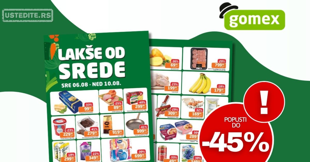 Gomex katalog LAKŠE OD SREDE 6-10.8.2025.